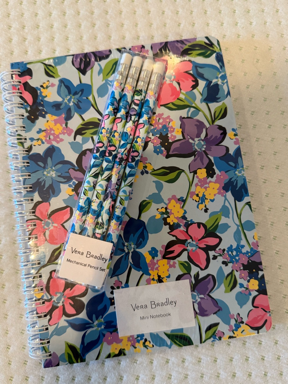 Vera Bradley NWT Spiral Mini Notebook & Pencil Set in Marian Floral